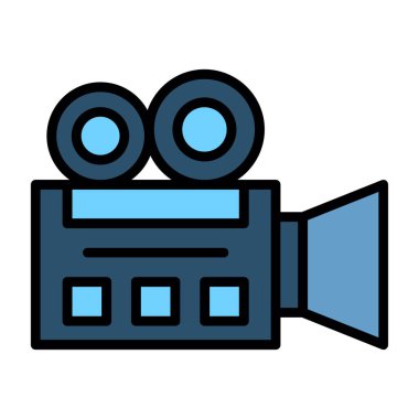 Video kamera. Web simgesi basit illüstrasyon