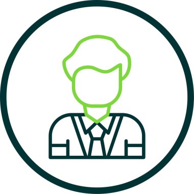 adam düz simge vektör çizim 