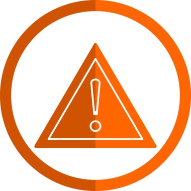 Eğilim biçimi izole edilmiş arkaplanda tehlike işareti simgesi