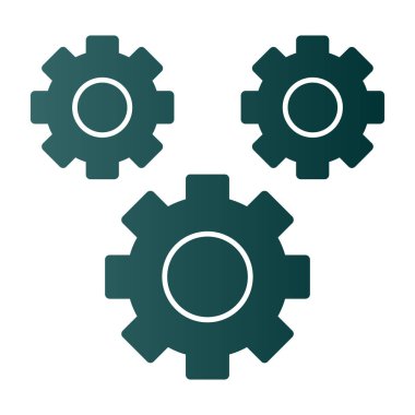 dişliler düz vektör simgesi