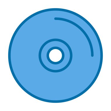 CD mi? Web simgesi basit illüstrasyon