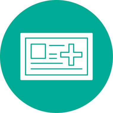 Tıbbi kart simgesi web basit tasarım görünümü