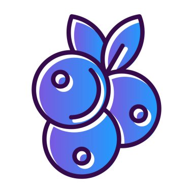 Yabanmersini. Web simgesi basit illüstrasyon