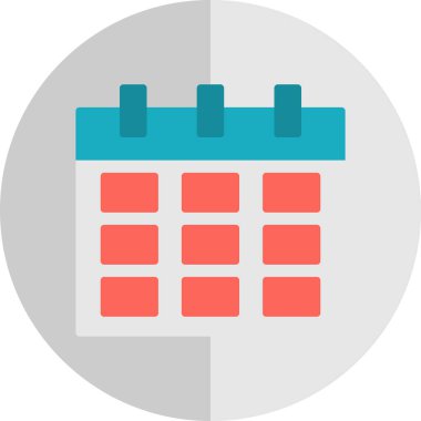 Takvim simgesi vektör illüstrasyonu