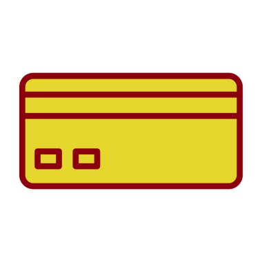 Kredi kartı doğrusal simgesi, vektör illüstrasyonu 