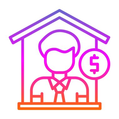 Ev. Web simgesi basit illüstrasyon