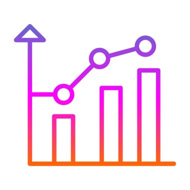 Diyagram vektör renk çizgisi simgesi 