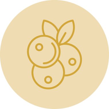 Yabanmersini. Web simgesi basit illüstrasyon