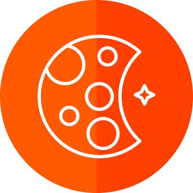 Ay simgesi, vektör illüstrasyonu basit tasarım