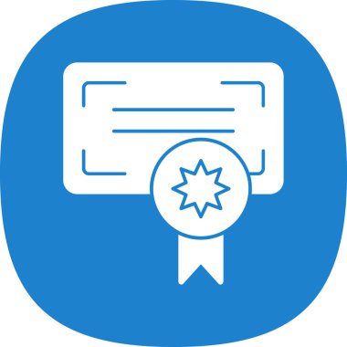 Sertifika ödülü simgesi, özet vektörü