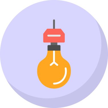 ampul simgesi, vektör illüstrasyonu 