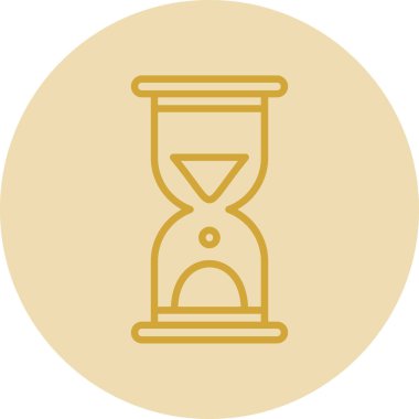 Kum saati. Basit web simgesi tasarımı. Vektör illüstrasyonu 