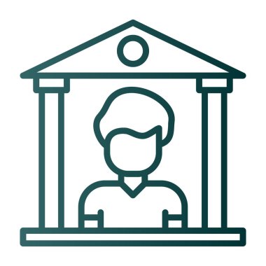 Üniversite binası. özet vektör simgesi