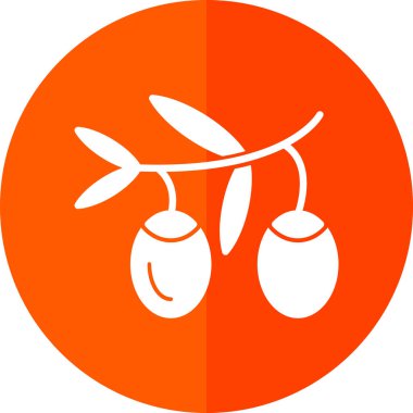 Vektör illüstrasyonu, beyaz arka planda izole edilmiş dallı turuncu çiçek