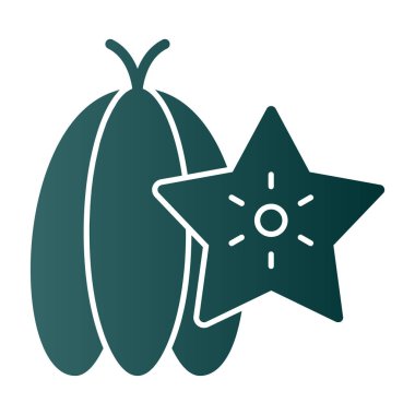 starfruit ikon vektör illüstrasyonu