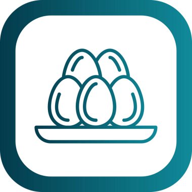 Tavuk yumurtası. Web simgesi basit illüstrasyon