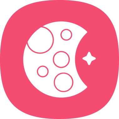 Ay simgesi, vektör illüstrasyonu basit tasarım