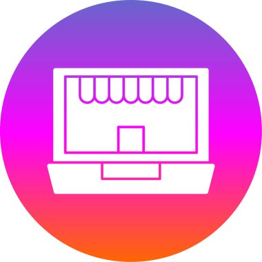 Çevrimiçi depolama grafik web simgesi basit illüstrasyon 