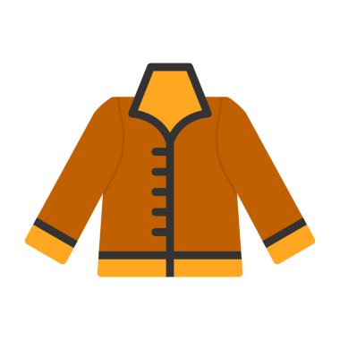 Ceket simgesi, vektör illüstrasyonu basit tasarım