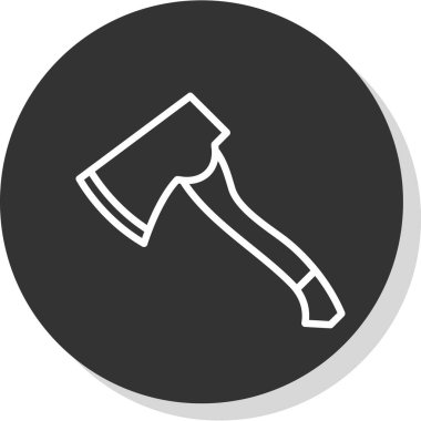 Balta simgesi, çizgi film tarzı. vektör illüstrasyonu                 