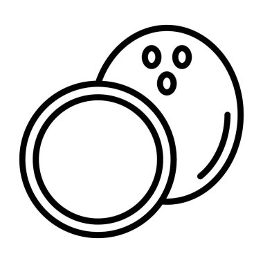 bowling. Web simgesi basit illüstrasyon