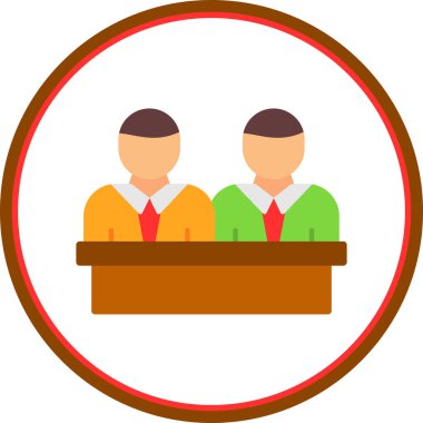 İş adamları düz simge, vektör, illüstrasyon