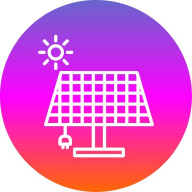 Güneş enerjisi paneli vektör illüstrasyonu