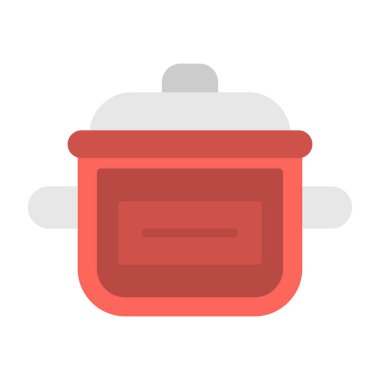 Hot pot simgesinin vektör illüstrasyonu    