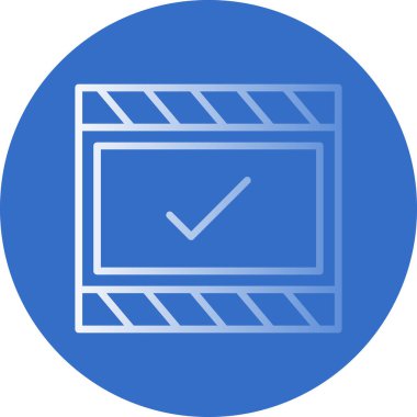 Grafik düz kontrol simgesi vektör illüstrasyonu