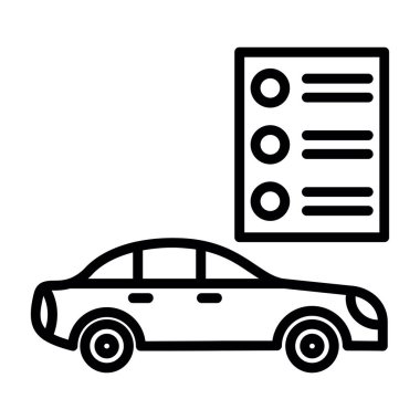 Araba sigortası ikonu. beyaz üzerinde izole edilmiş web tasarımı için otomobil sigortası vektör simgesi