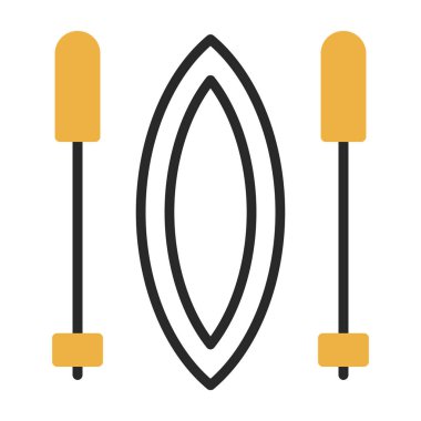 Sarı ve siyah bir ikonun vektör illüstrasyonu