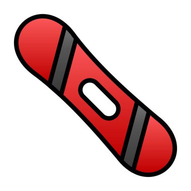 Snowboard web simgesi, vektör illüstrasyonu