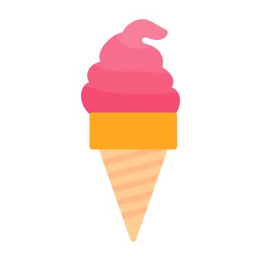 dondurma ikonu vektör illüstrasyonu