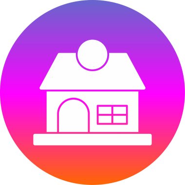 Ev. Web simgesi basit illüstrasyon 