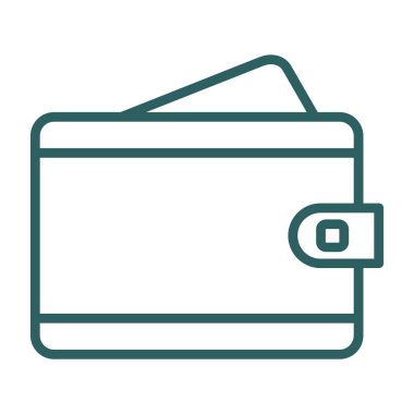 Cüzdan simgesi, vektör illüstrasyonu  