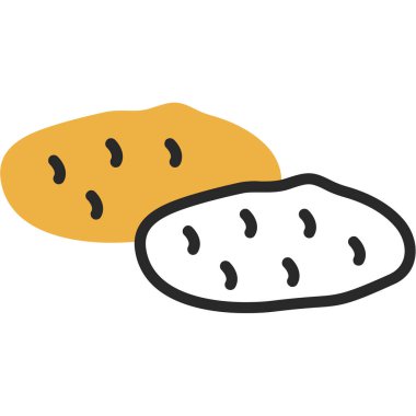 Patates. Web simgesi basit illüstrasyon 