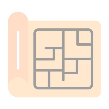 Şablon simgesi, vektör illüstrasyonu basit tasarım