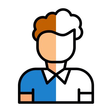 adam düz simge vektör çizim 