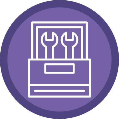 araç kutusu simgesi, vektör illüstrasyonu basit tasarım