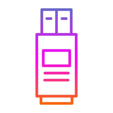 USB web simgesi, vektör çizim 