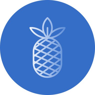 Ananas. Web simgesi basit illüstrasyon 