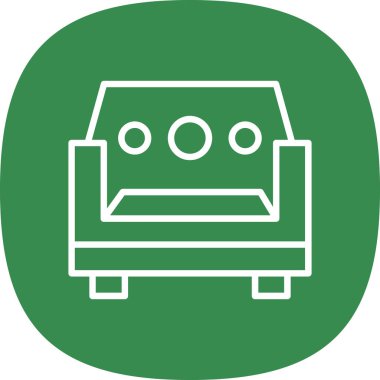 Kanepe. Web simgesi basit tasarım