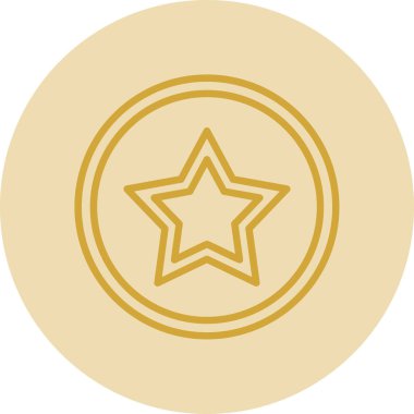 Grafik düz yıldız ikon vektör çizimi tasarımı