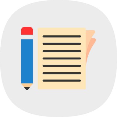 belge simgesi, vektör illüstrasyonu basit tasarım