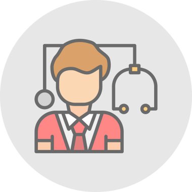 iş düz vektör simgesi