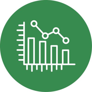 iş grafiği simgesi, vektör illüstrasyonu basit tasarım
