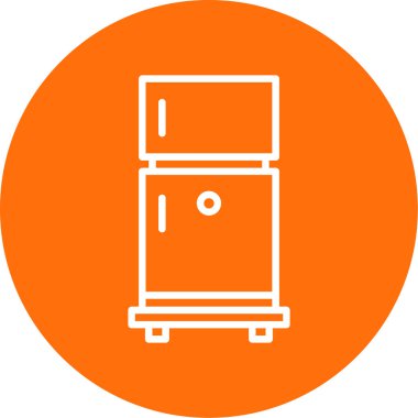 buzdolabı web simgesi, vektör çizim 