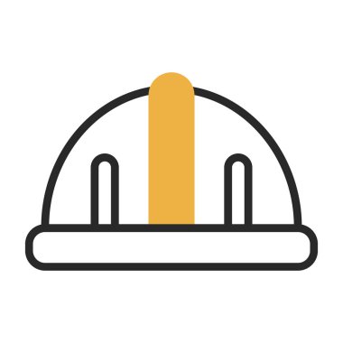 İnşaat kaskı. Web simgesi basit illüstrasyon 