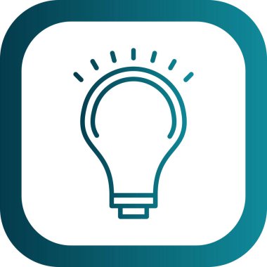 Ampul simgesi web basit illüstrasyon