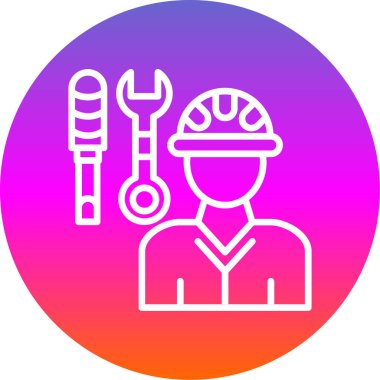 Tamirci web simgesi, vektör illüstrasyonu